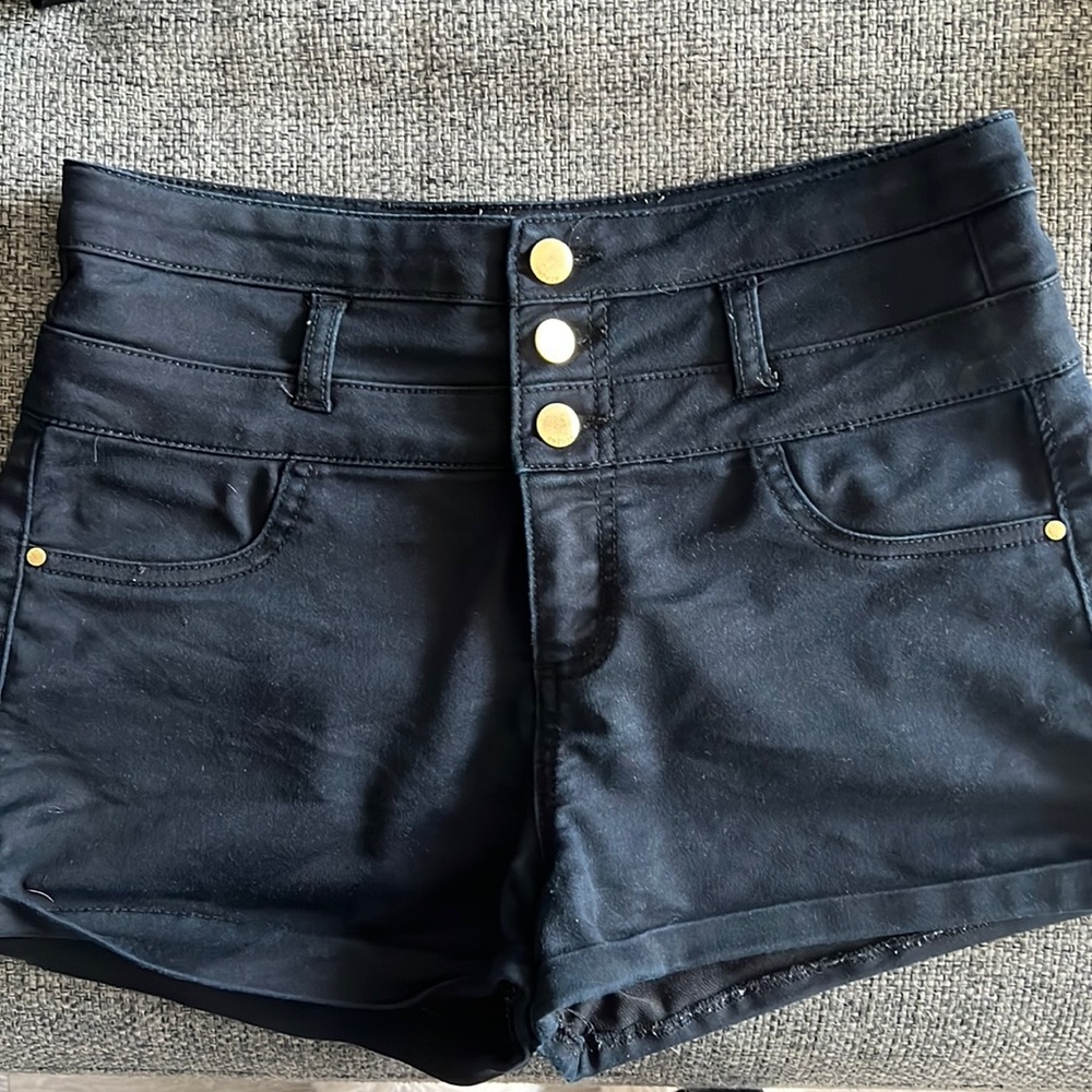 Refuge High Waisted Shorts, Black, 8